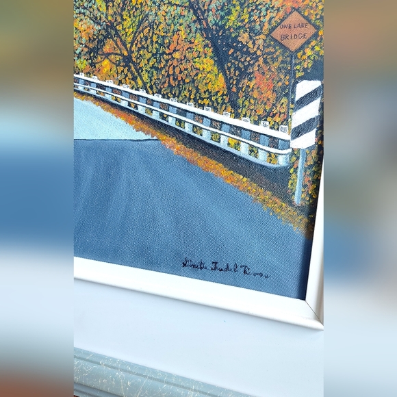 Oil painting on canvas The Old Bridge - Picture 4 of 10